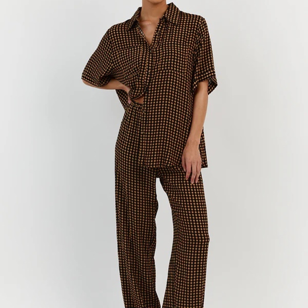 DISSH MILA CARAMEL VACATION SHIRT and PANTS - 10 / CARAMEL